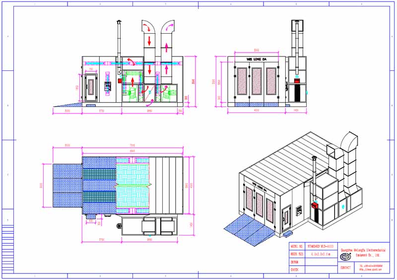 paint booth drawing