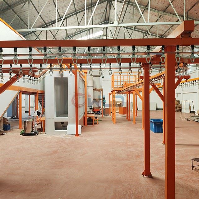 Electrostatic Automatic Powder Coating Line With Powder Recycling System suppliers