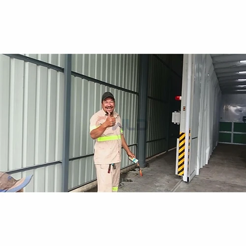 Our Technician Installed A Retractable Spray Booth In Seychelles